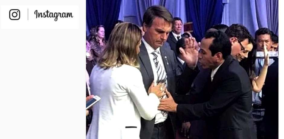 Orando por Bolsonaro cuatro meses antes del atentado / Instagram,Jair Bolsonaro, oracion abdomen