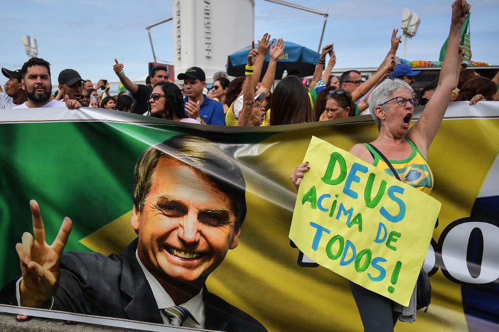 Jair Bolsonaro, que es católico, tiene lo apoyo de la mayoría de los evangélicos / Carl de Souza,Jair Bolsonaro