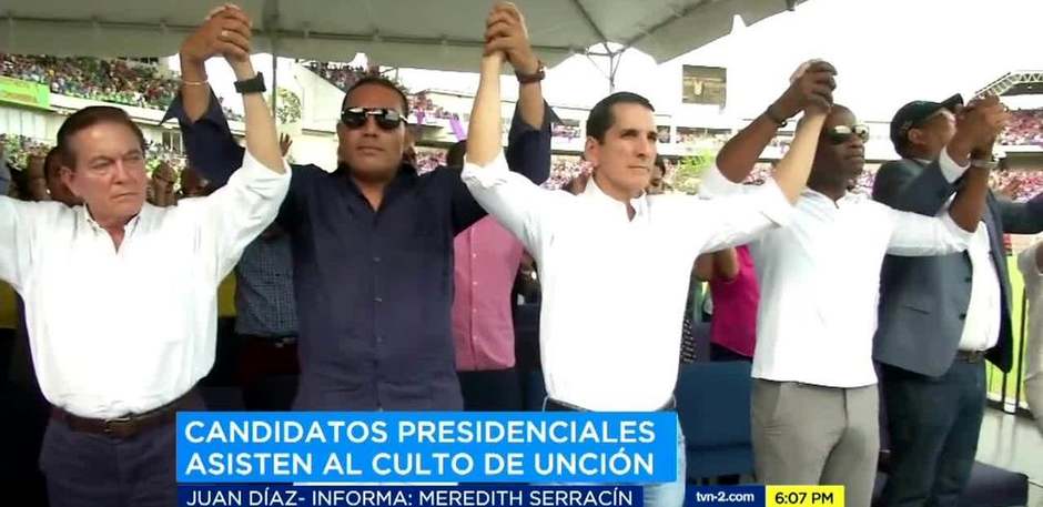 ‘Ungen’ a tres candidatos presidenciales en acto evangélico en Panamá