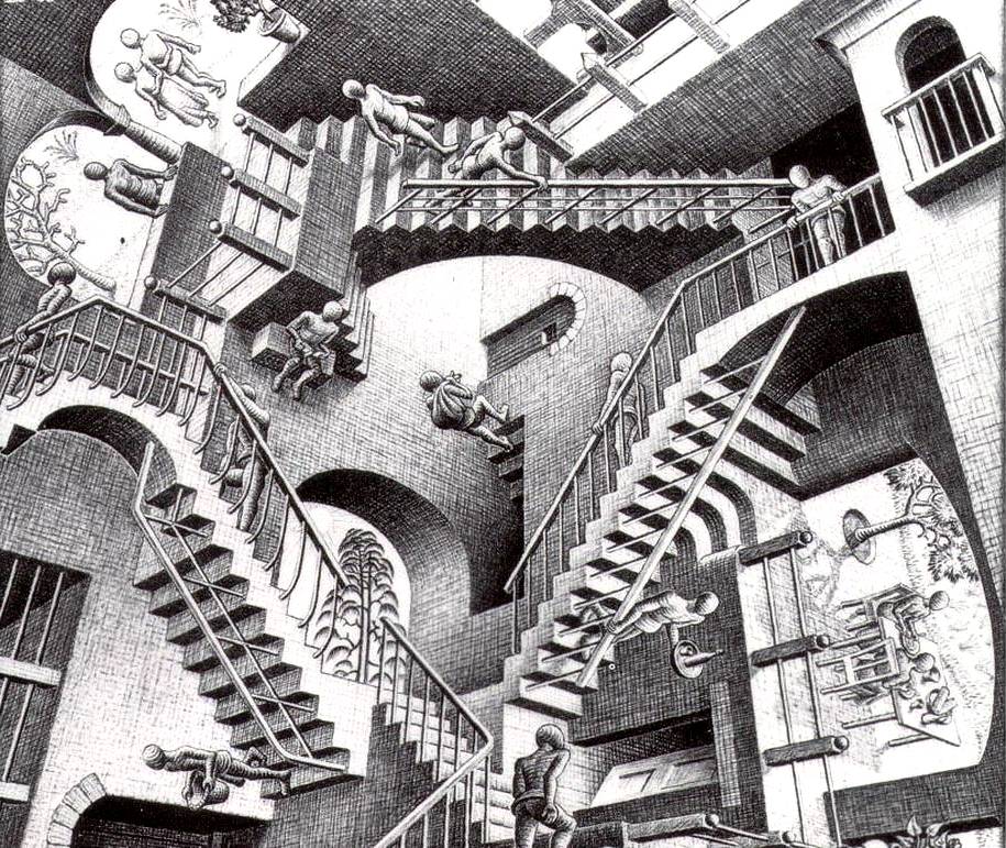 Cuadro de 1953: ,Relatividad, Escher 