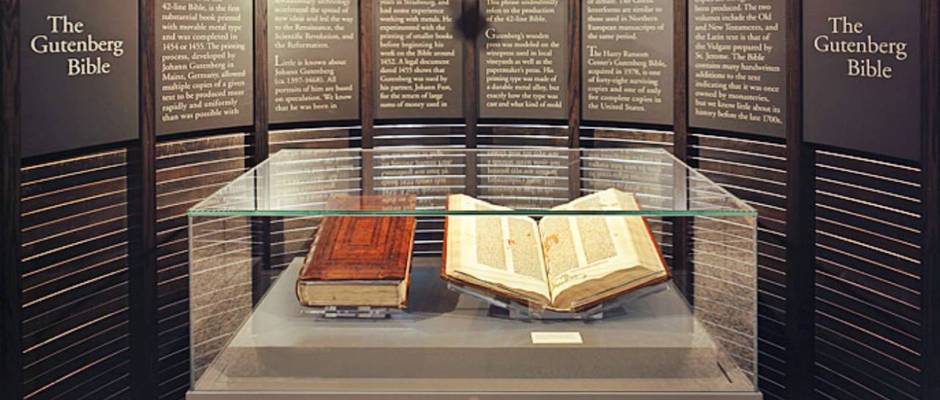 Copia original de la Biblia de Gutenberg / Universidad de Texas,Biblia Gutenberg