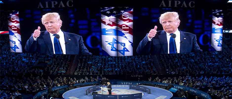 Trump participa en la conferencia pro-Israel AIPAC,