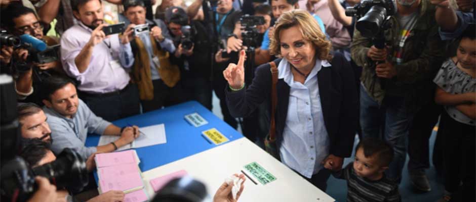 Exprimera dama encabeza elección en Guatemala