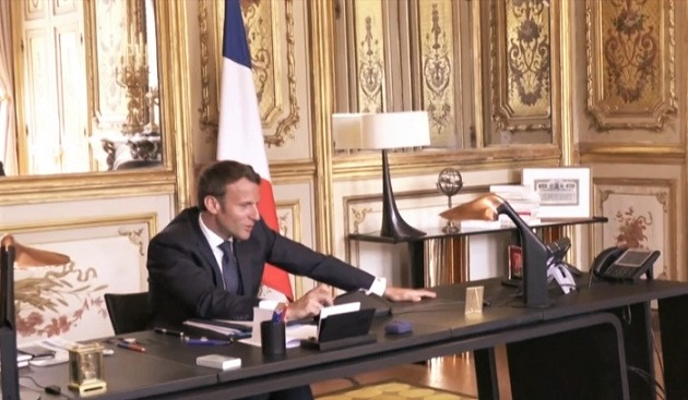 La CNEF participó en una reunión virtual con el Presidente francés Emmanuel Macron. / evangeliques-info vía captura de video de Le Figaro,