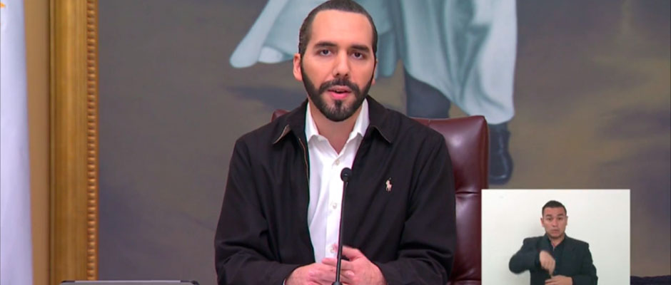 Por segunda ocasión el mandatario aprovecha su cadena nacional de TV para hacer un llamado a la oración / Gobierno de El Salvador,Nayib Bukele