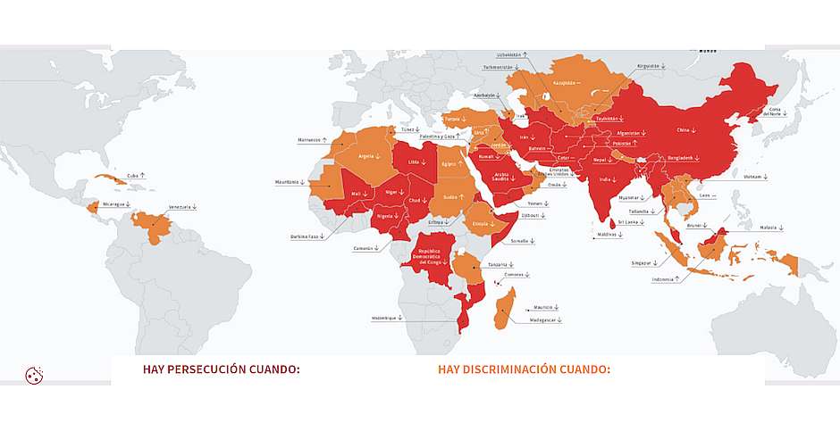 Mapa del informe,libertad religiosa