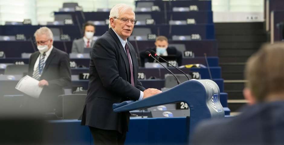 Josep Borrell, Alto representante de la Unión para Asuntos Exteriores y Política de Seguridad, durante el debate./ Philippe STIRNWEISS, © European Union 2021, EP,Josep Borrell