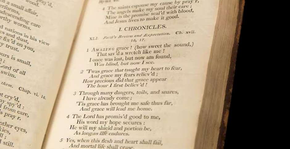 Amazing Grace se incluyó en The Olney Hymns. / Museo Cowper y Newton de Olney,amazing grace