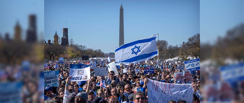Marcha por Israel congrega a casi 300 mil partidarios en Washington