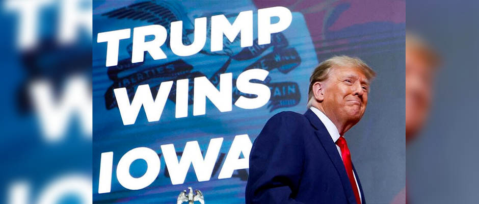 Trump gana los comicios de Iowa en la primera contienda electoral de 2024