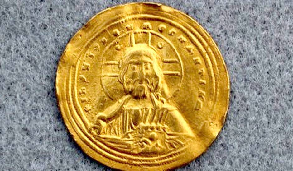 La moneda hallada en las montañas de Noruega con la representación de Jesús / Innlandet falle,moneda Jesús