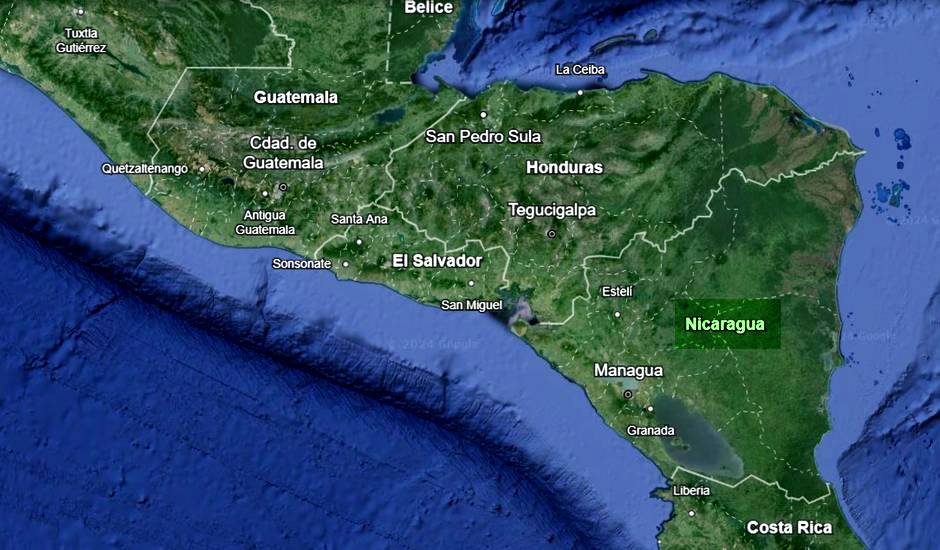 Nicaragua en Google Earth,Nicaragua